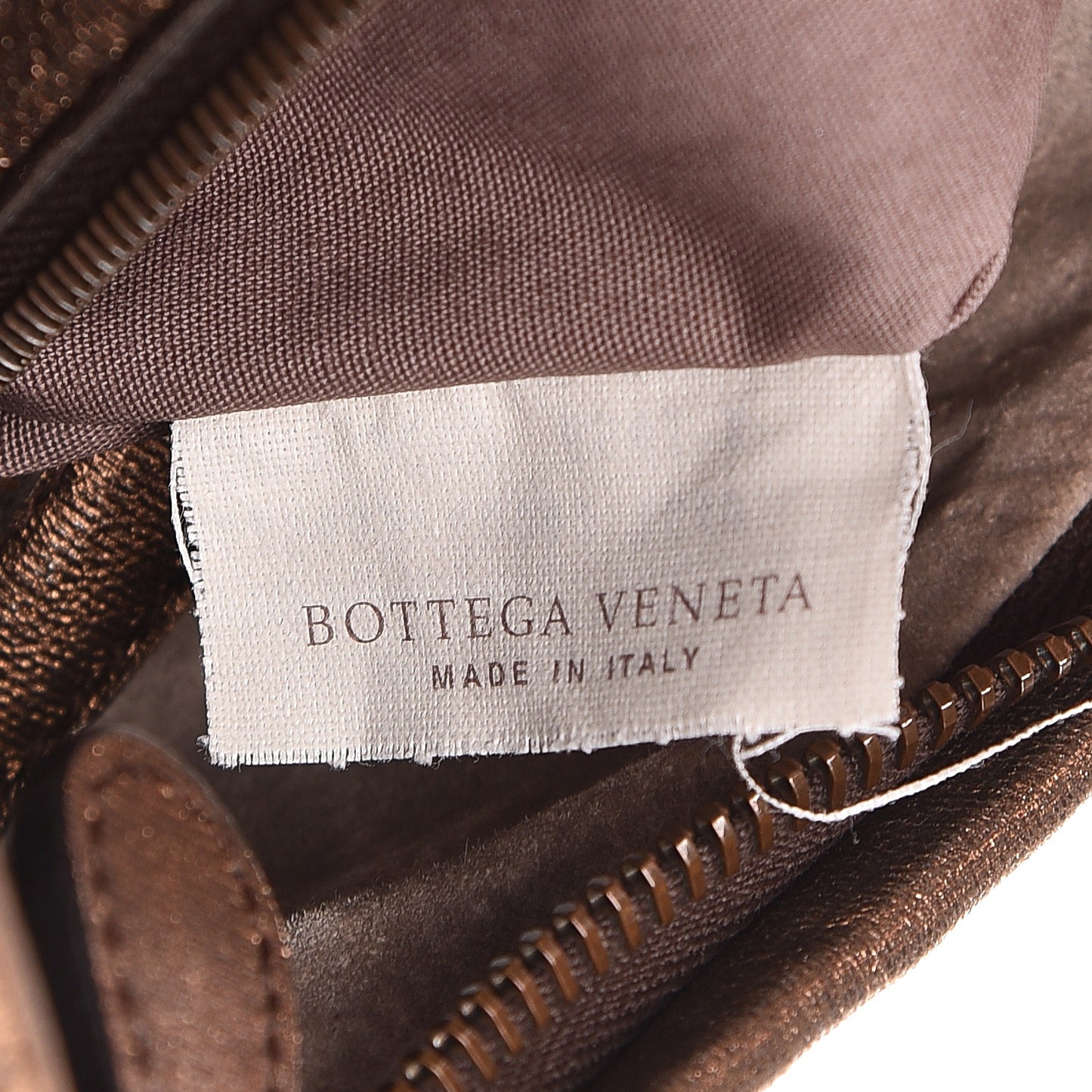 Metallic Nappa Intrecciato Medium Veneta Hobo Copper