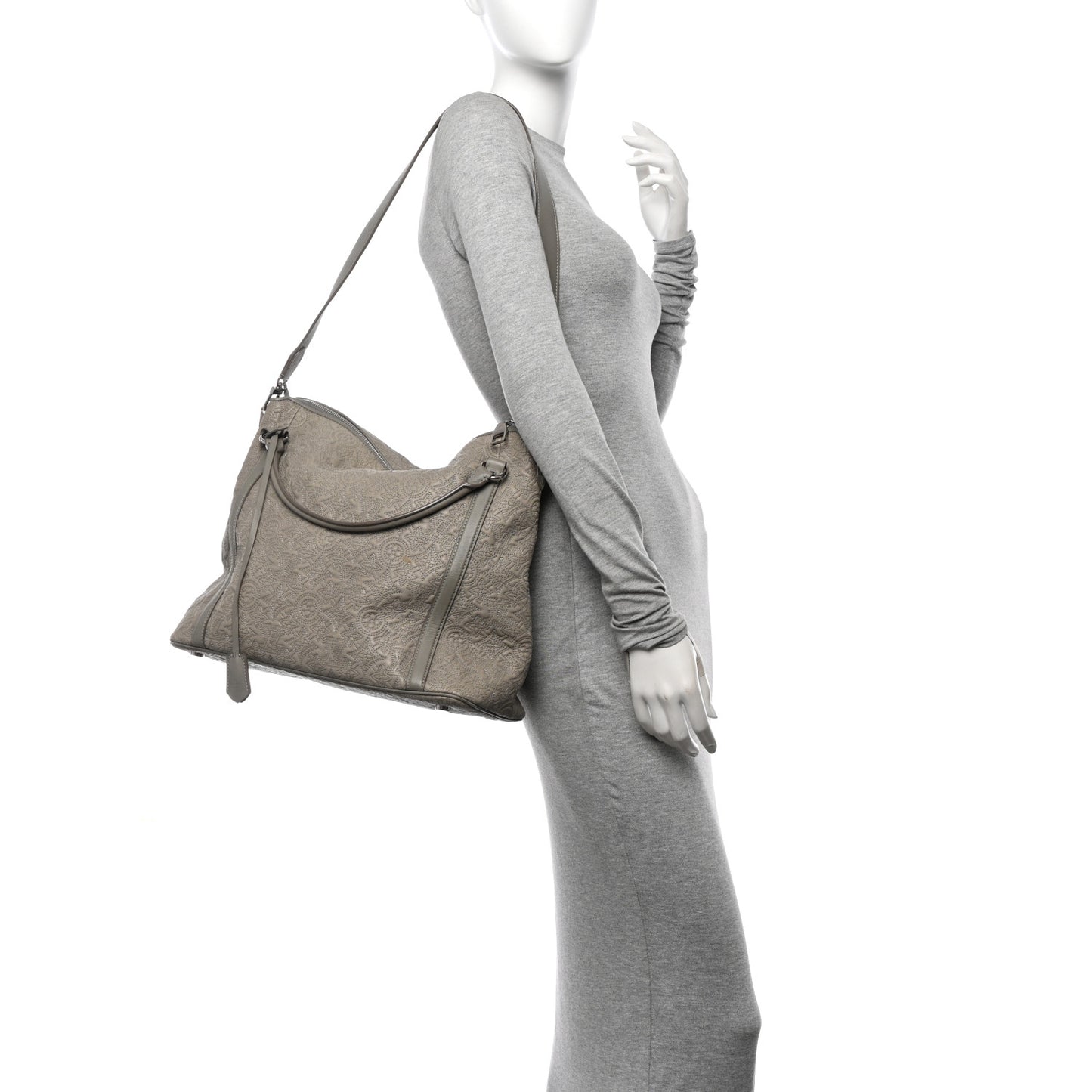 Monogram Lambskin Antheia Ixia MM Grey