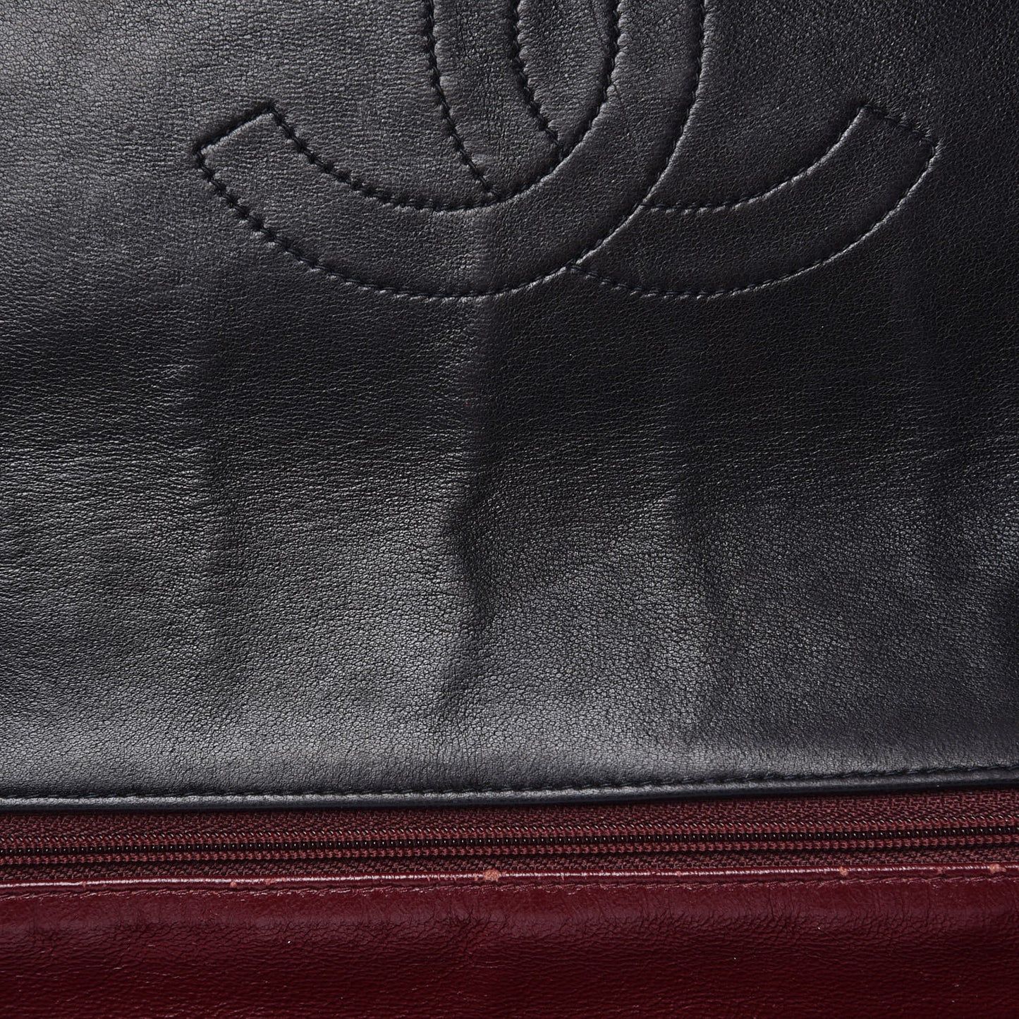 Lambskin Quilted XL Jumbo Single Flap Black