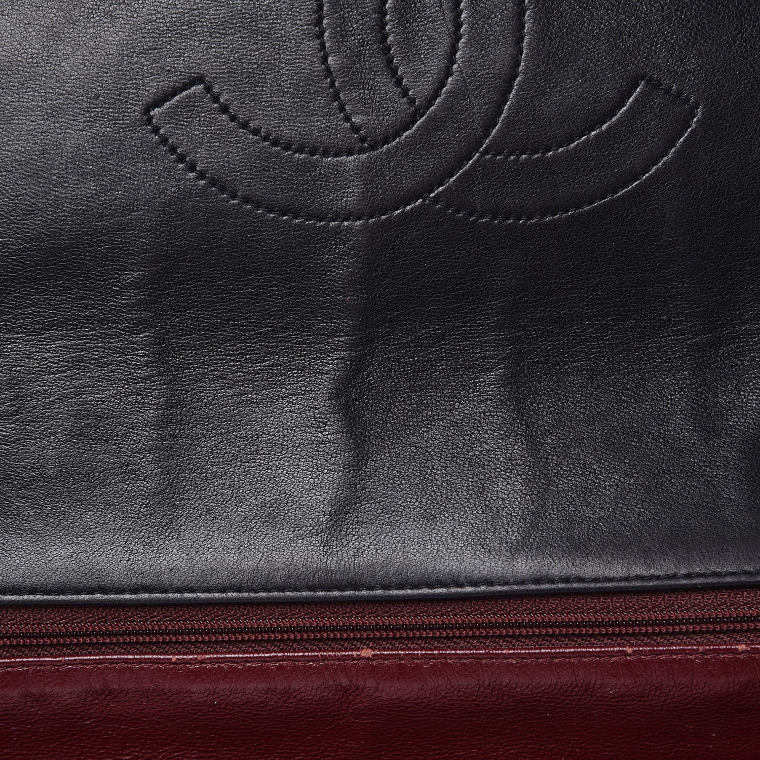 Chanel Lambskin Quilted XL Jumbo Single Flap Black 8 of 17