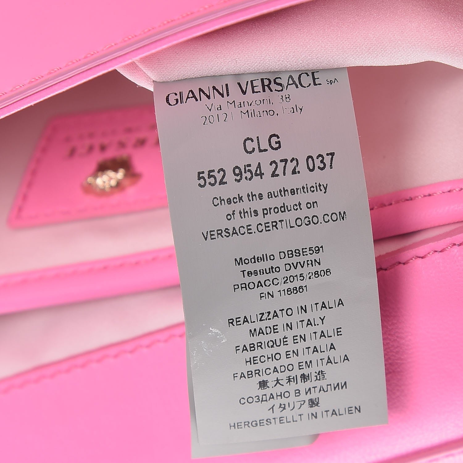 Versace Patent Palazzo Medusa Chain Evening Bag Pink 10 of 15