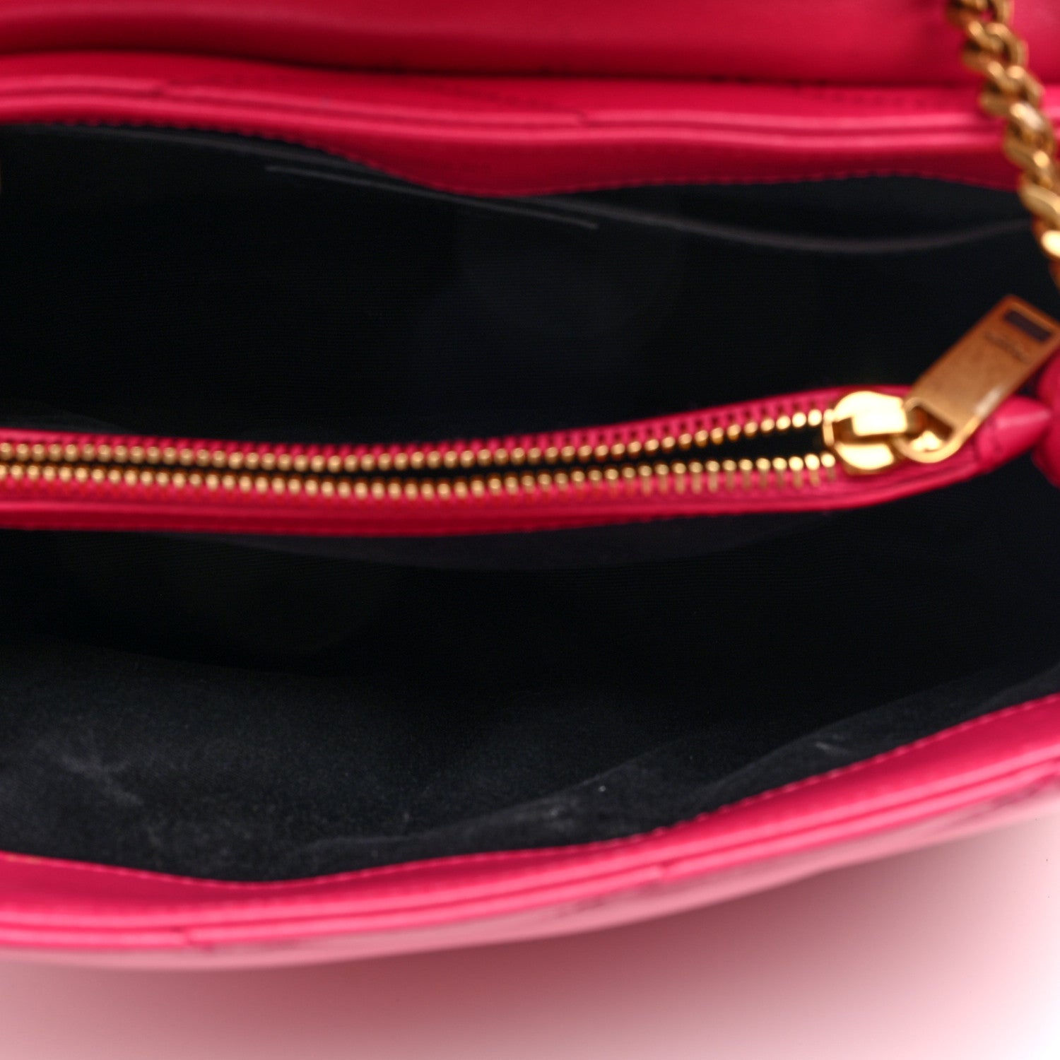 Saint Laurent Calfskin Y Quilted Monogram Small Loulou Chain Satchel Fresh Fuchsia 5 of 9