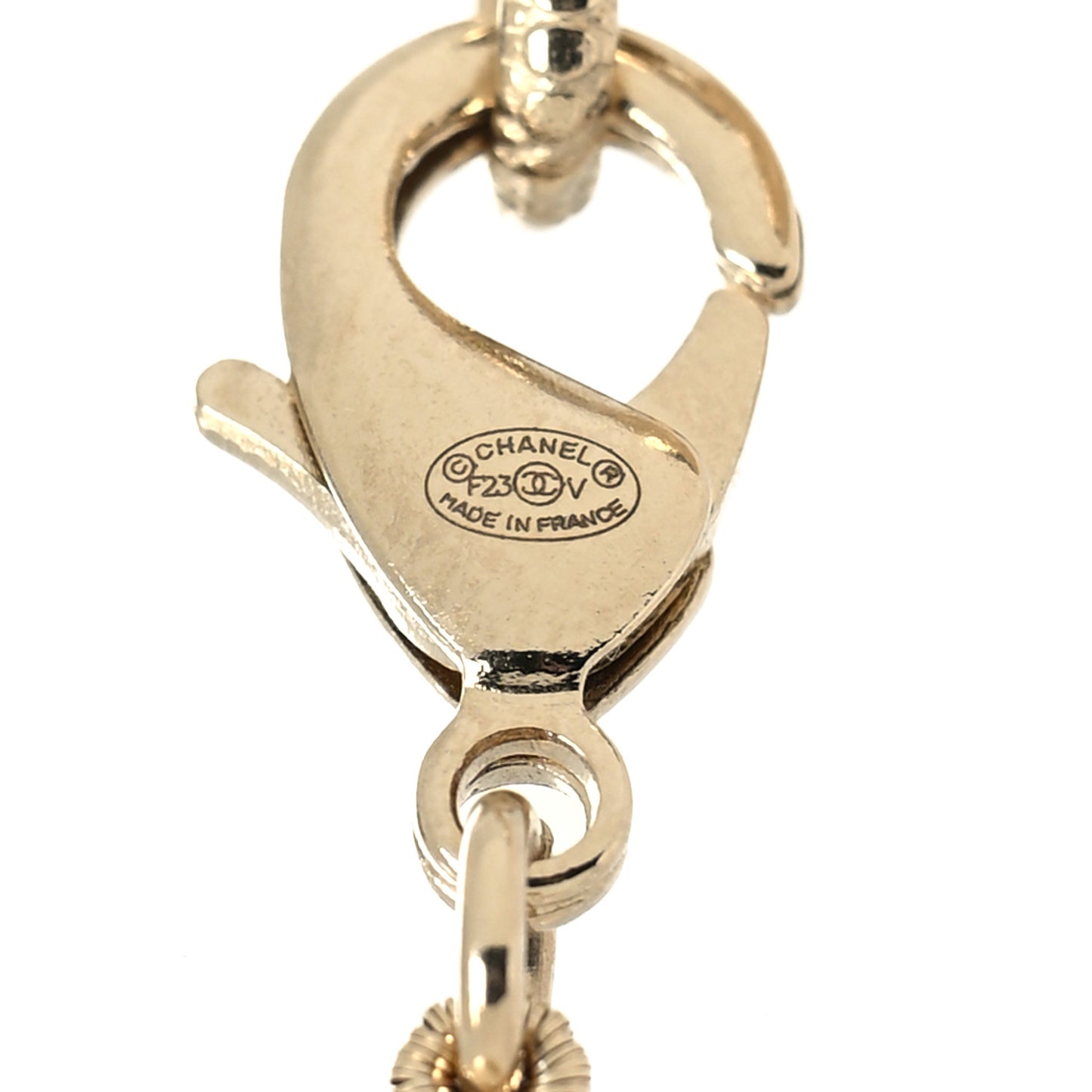 Pearl CC 100th Anniversary Necklace Light Gold