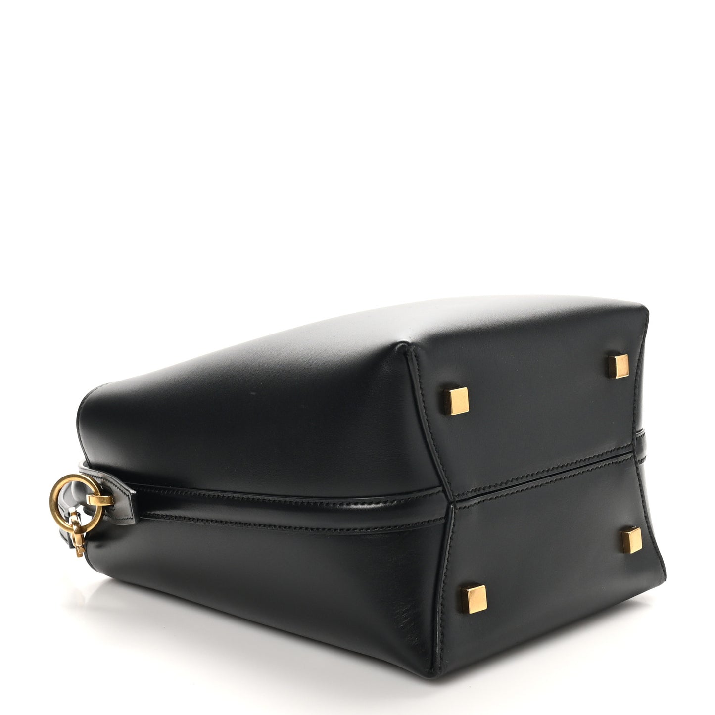 Shiny Calfskin Le 37 Bucket Bag Black