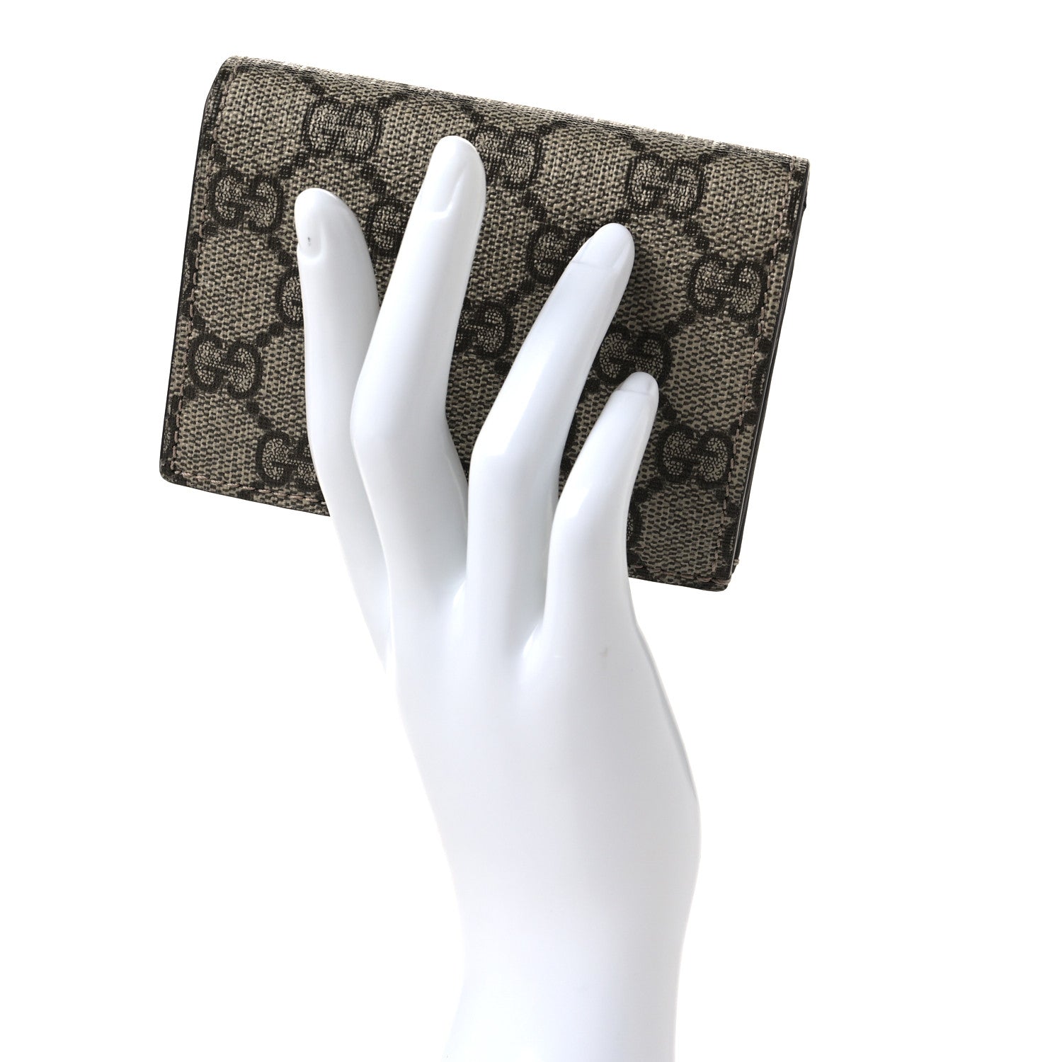 Gucci GG Supreme Monogram Card Case Beige 2 of 9