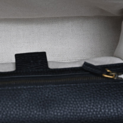 Gucci Calfskin Small GG Marmont Top Handle Bag Black 5 of 12