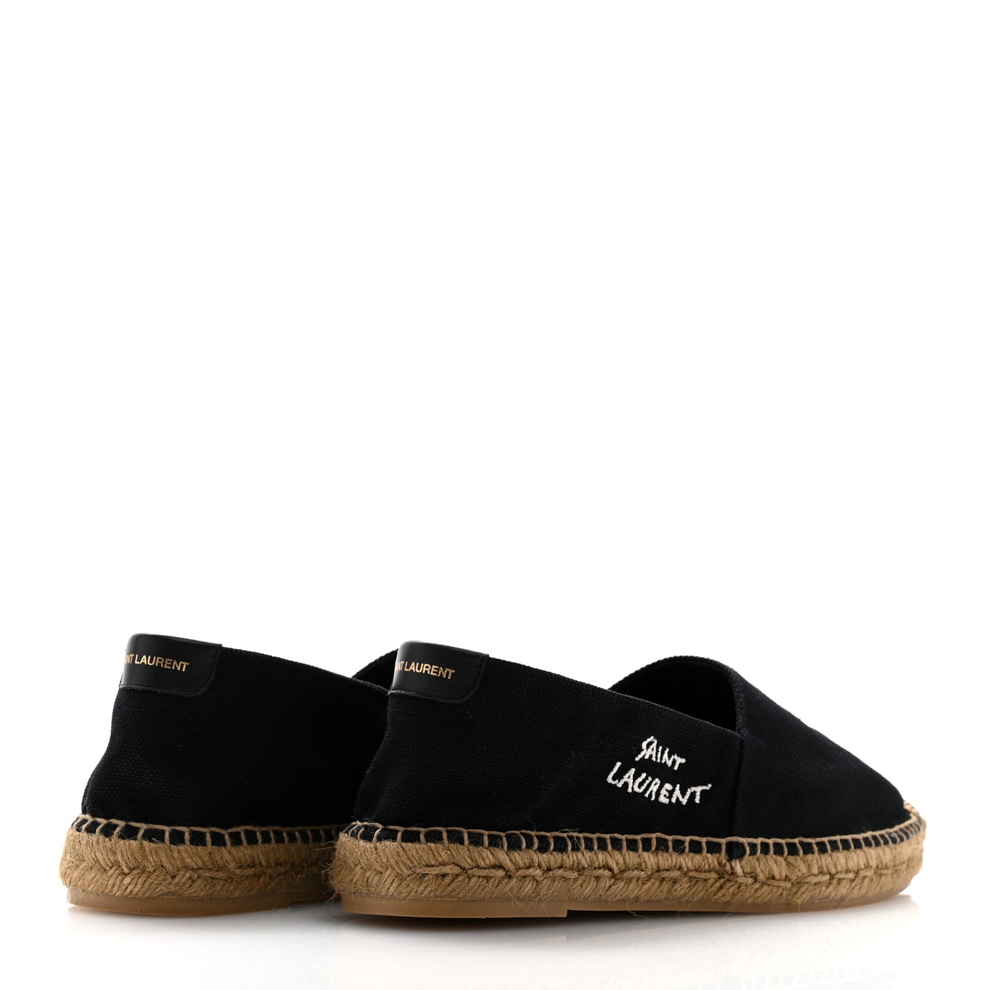 Canvas Nappa Elba Light Logo Embroidered Espadrilles 40.5 Black