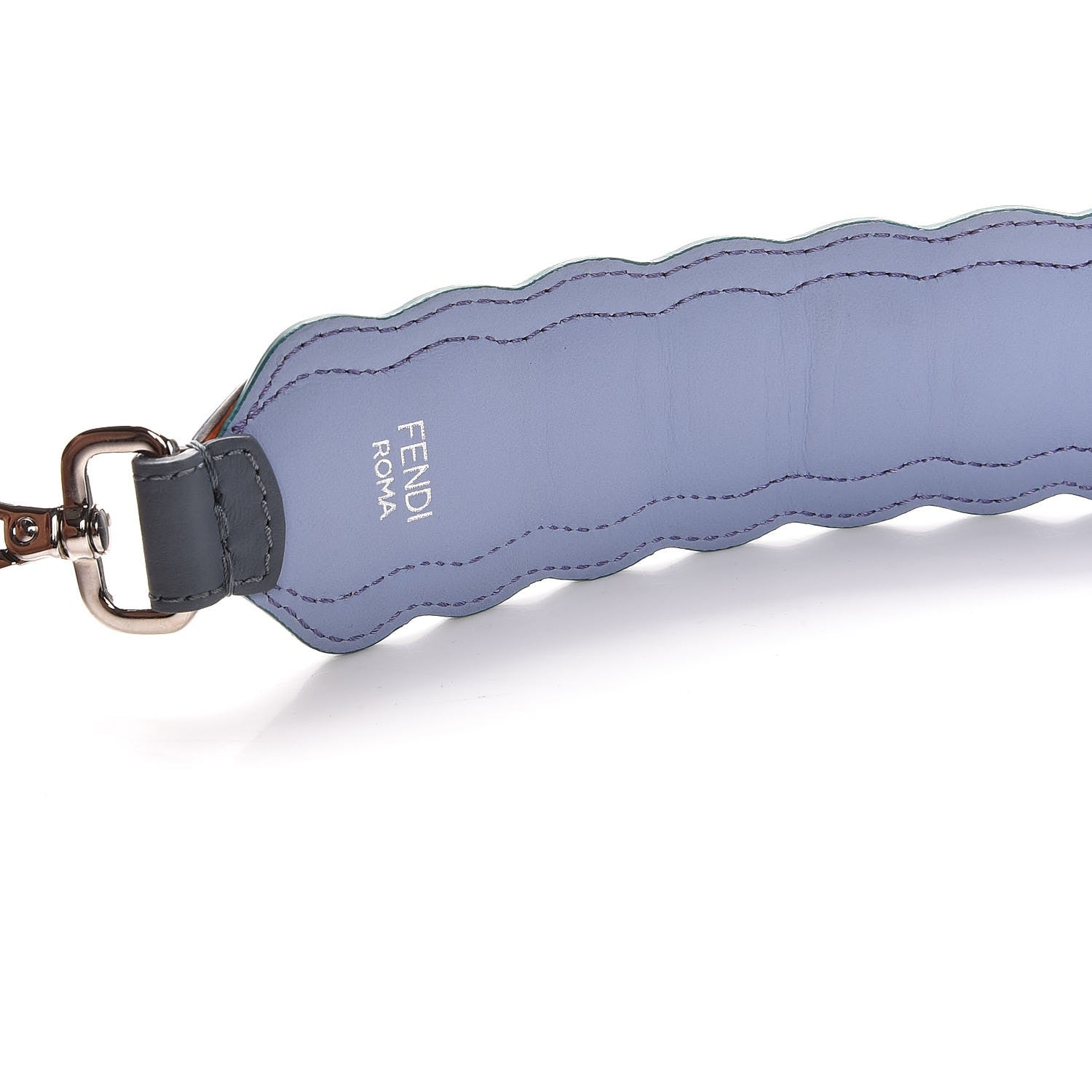 Fendi Vitello Century Pearl Tri-Color Scalloped Studded Strap You Fendi Vitello Century Pearl Tri-Color Scalloped Studded Strap You