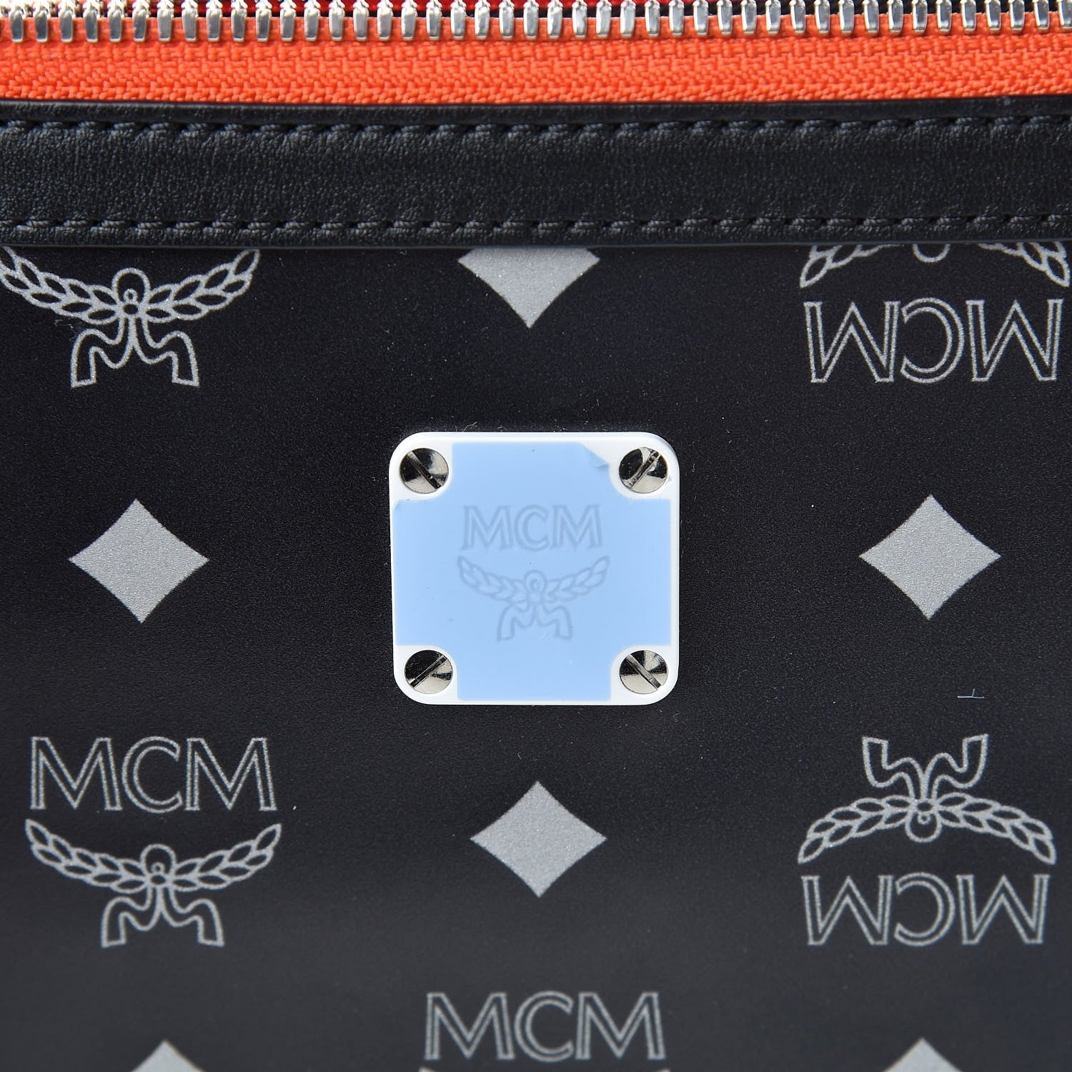MCM Visetos Reflective Nylon Mini iPad Case Black 7 of 7