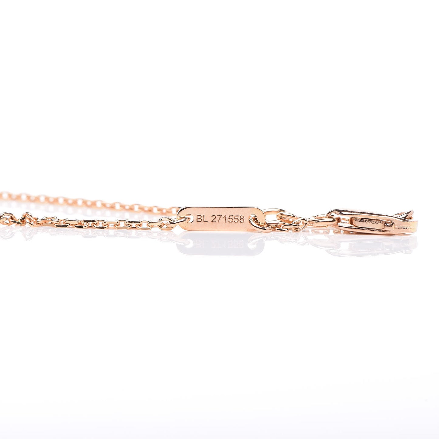 18K Rose Gold Carnelian Sweet Alhambra Heart Bracelet