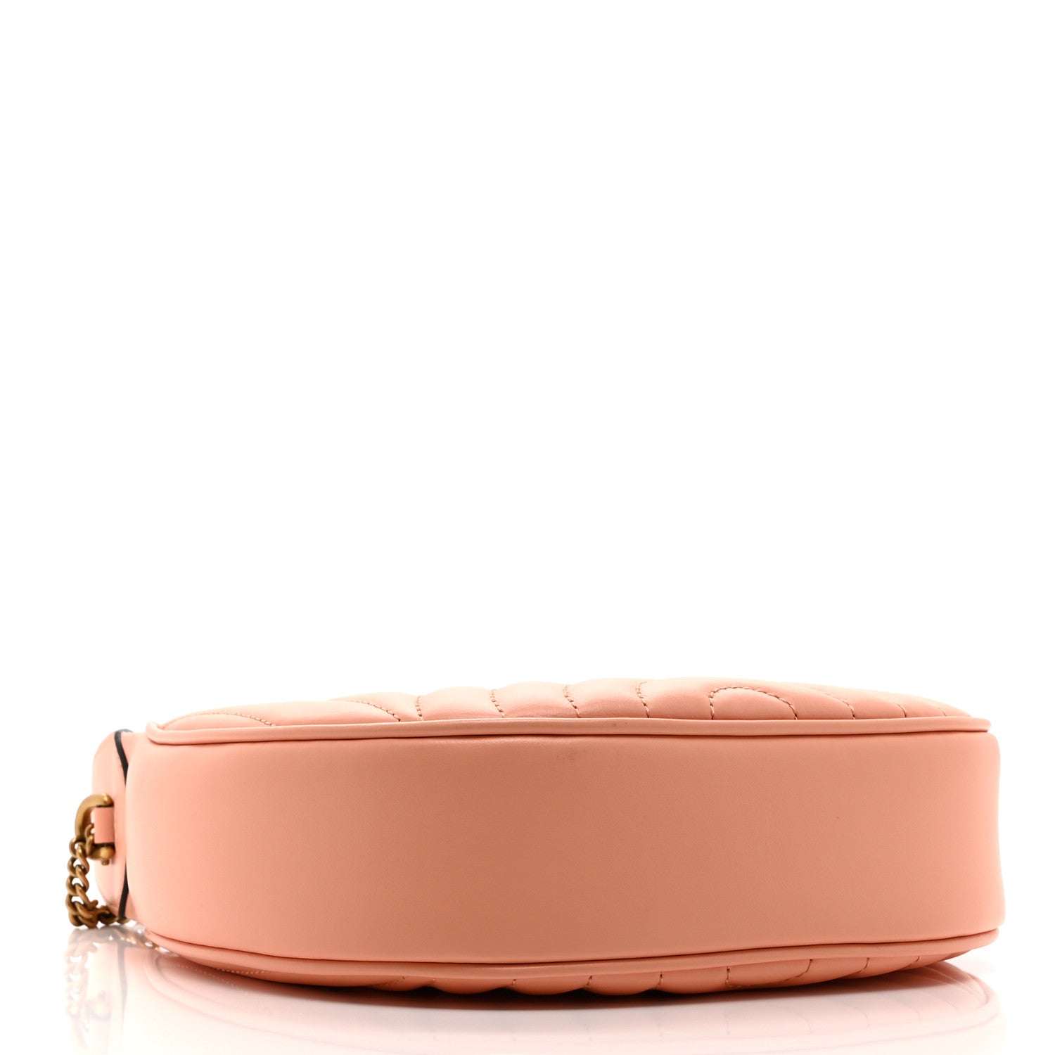 Gucci Calfskin Vertical Ring Matelasse Mini GG Marmont Half Moon Hobo Peachy Chic 4 of 10
