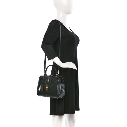 Celine Satinated Calfskin Small 16 Top Handle Bag Black 2 of 10