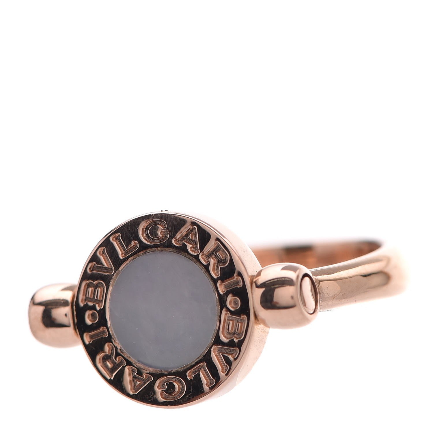 Bulgari BVLGARI 18K Rose Gold Diamond Mother of Pearl Bvlgari Bvlgari Ring 46.5 5 5 of 9