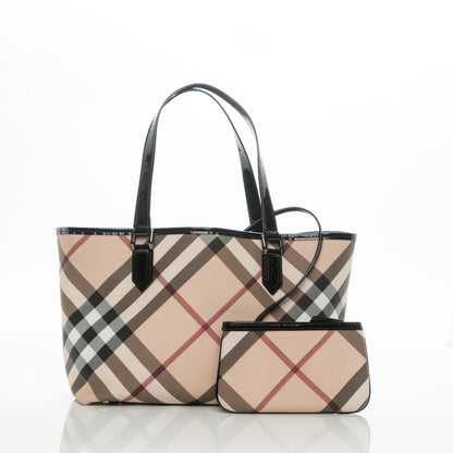 Burberry Supernova Check Small Nickie Tote Black 2 of 11