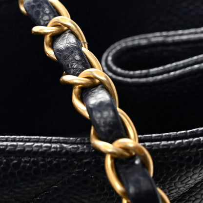 Chanel Caviar Quilted Large CC Shopping Tote Navy 11 of 12