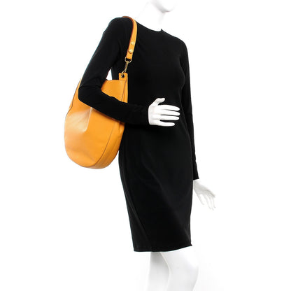 Celine Crisped Calfskin Medium Hobo Saffron 2 of 9