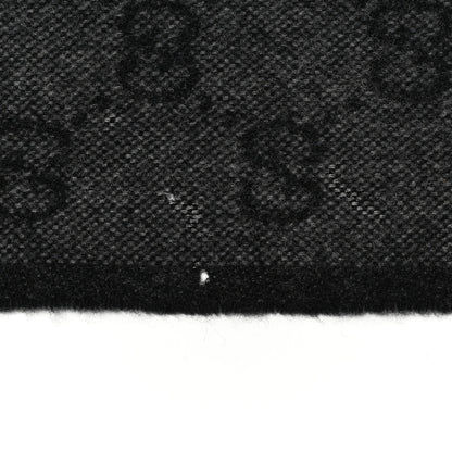 Gucci Wool Jacquard Monogram Web New Nikky Scarf Lead Dark Green 5 of 7