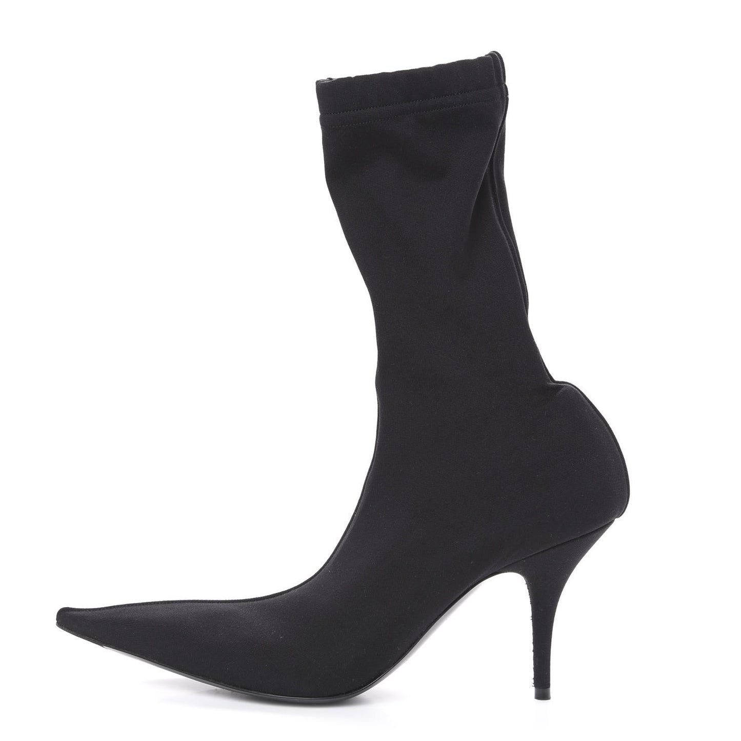 Jersey Crepe Extreme Pointed Toe Knife Booties 38.5 Black