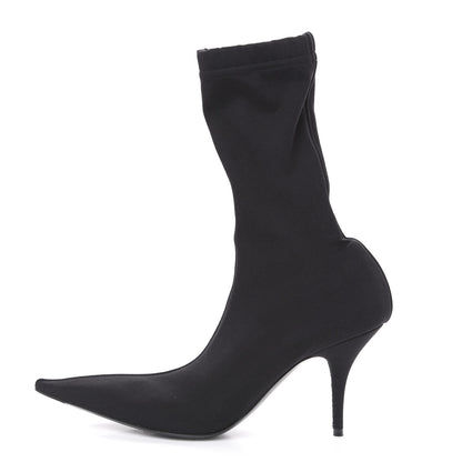 Balenciaga Jersey Crepe Extreme Pointed Toe Knife Booties 38.5 Black 1 of 6