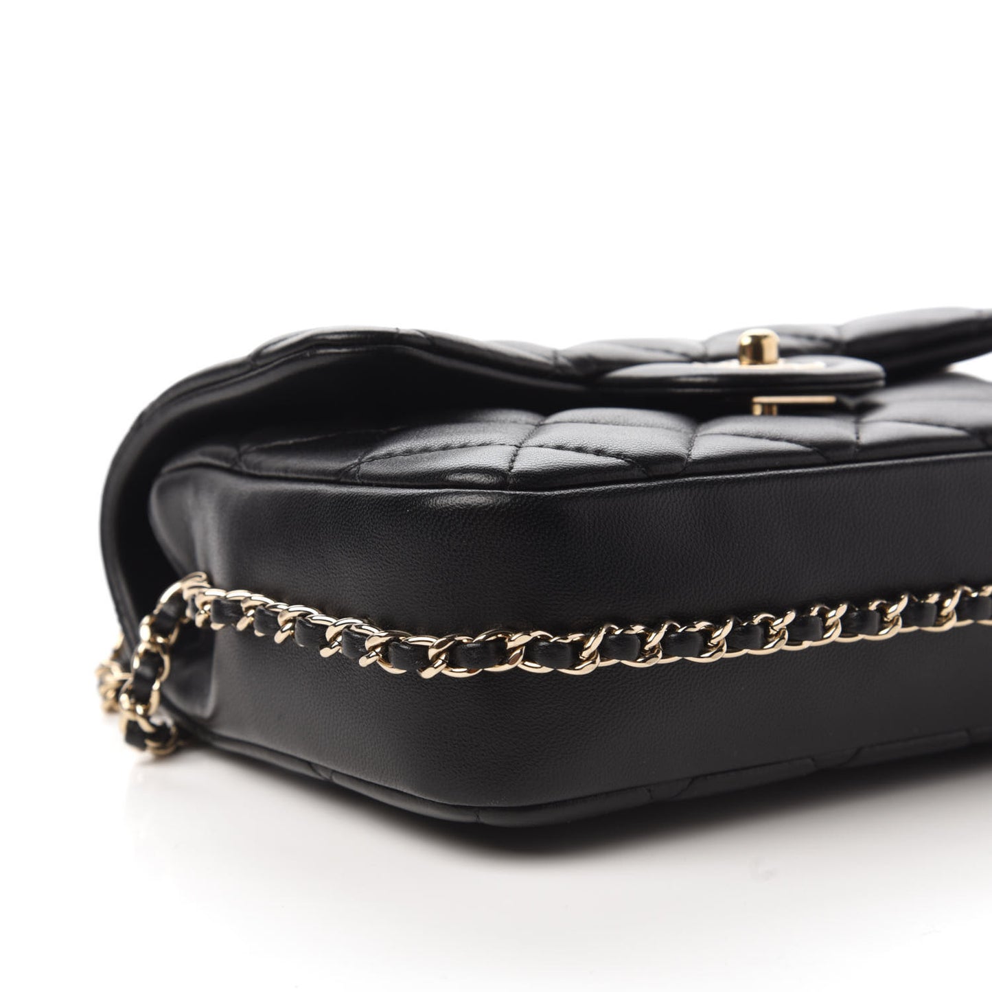 Lambskin Quilted Small My Precious Flap Black