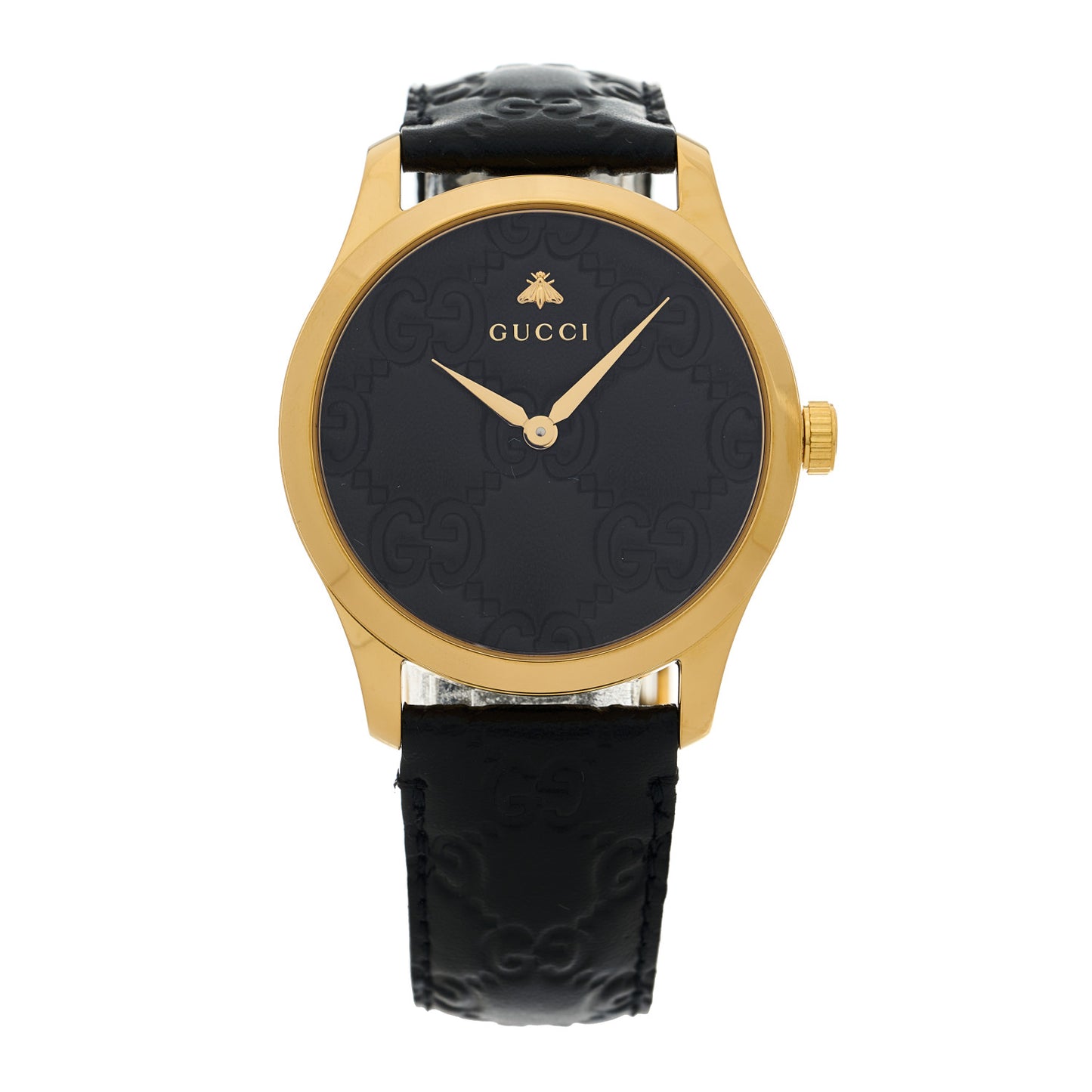 Stainless Steel Calfskin 38mm G-Timeless Quartz Watch Black