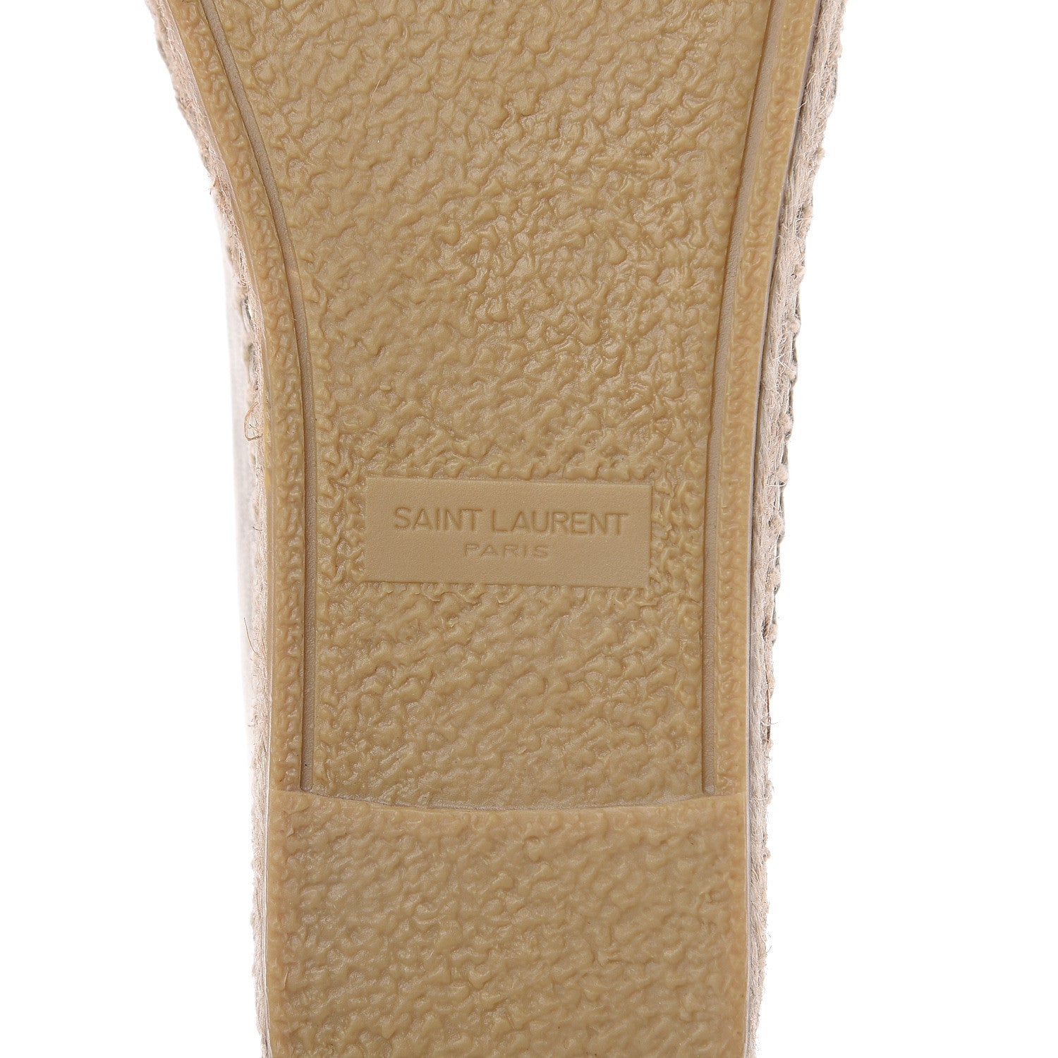 Saint Laurent Metallic Lambskin Monogram Espadrilles 38 Gold 8 of 9