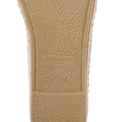 Saint Laurent Metallic Lambskin Monogram Espadrilles 38 Gold 8 of 9