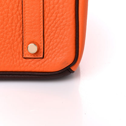 Hermes Togo Bi-Color Birkin 35 Chocolate Orange 11 of 15