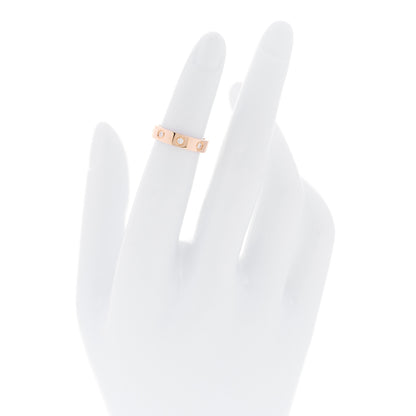 Cartier 18K Pink Gold 8 Diamond 4mm LOVE Wedding Band Ring 46 3.75 2 of 4