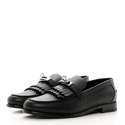 Hermes Calfskin Destin Loafers 36 Black 3 of 9