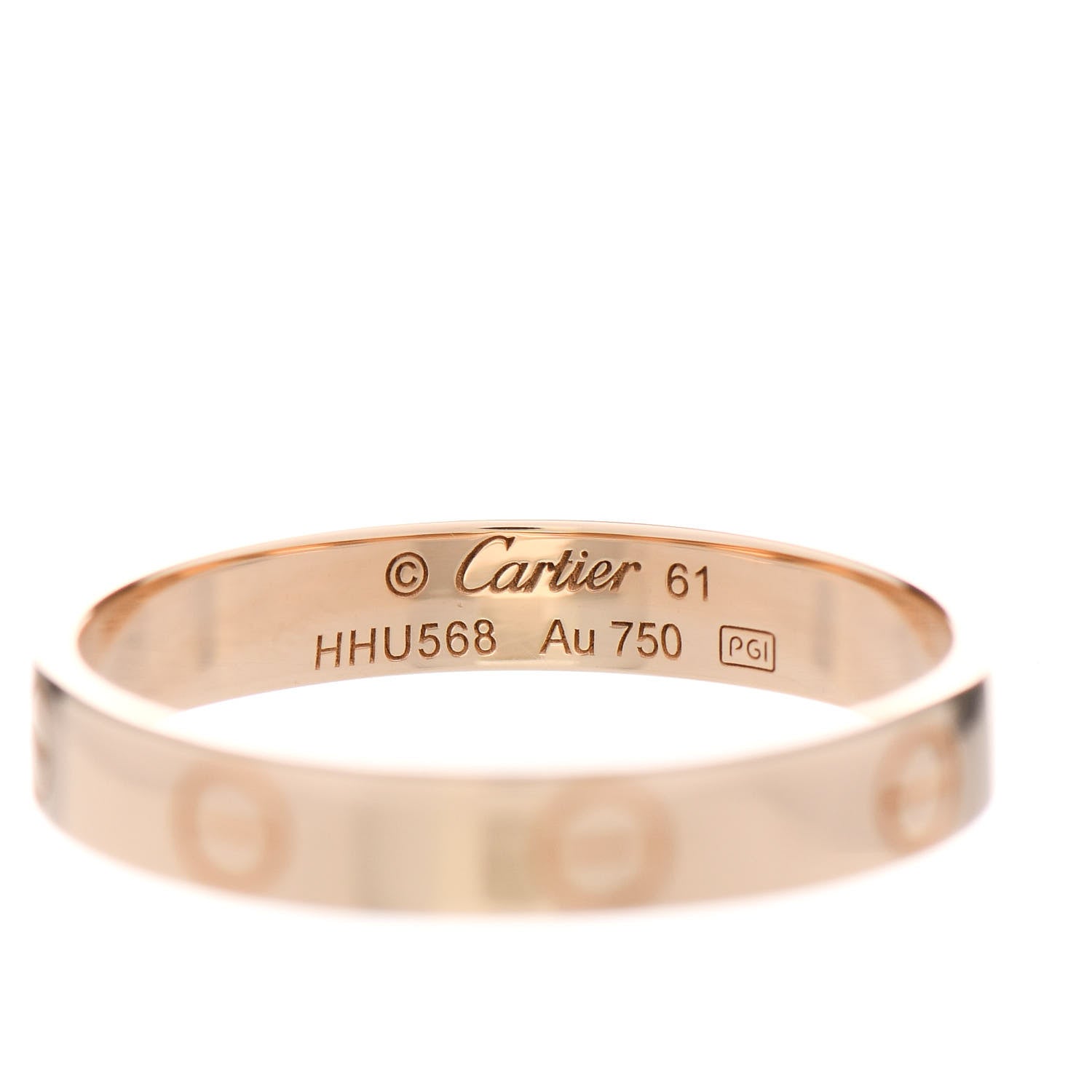 Cartier 18K Yellow Gold 3.5mm LOVE Wedding Band Ring 61 9.5 3 of 3