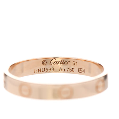 Cartier 18K Yellow Gold 3.5mm LOVE Wedding Band Ring 61 9.5 3 of 3