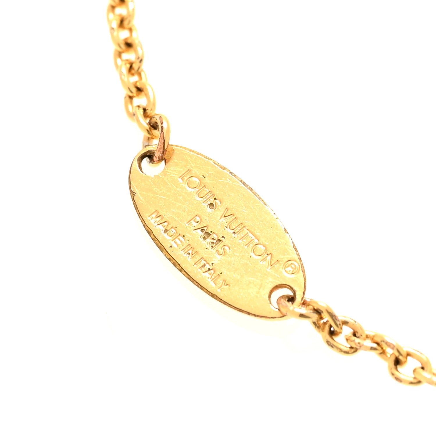 Louis Vuitton Metal Crystal LV Iconic Bracelet Gold 4 of 6