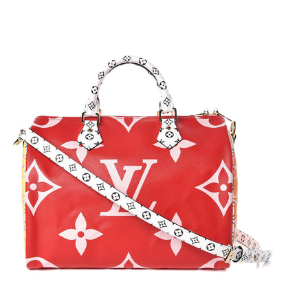Louis Vuitton Monogram Giant Speedy Bandouliere 30 Rouge 1 of 9