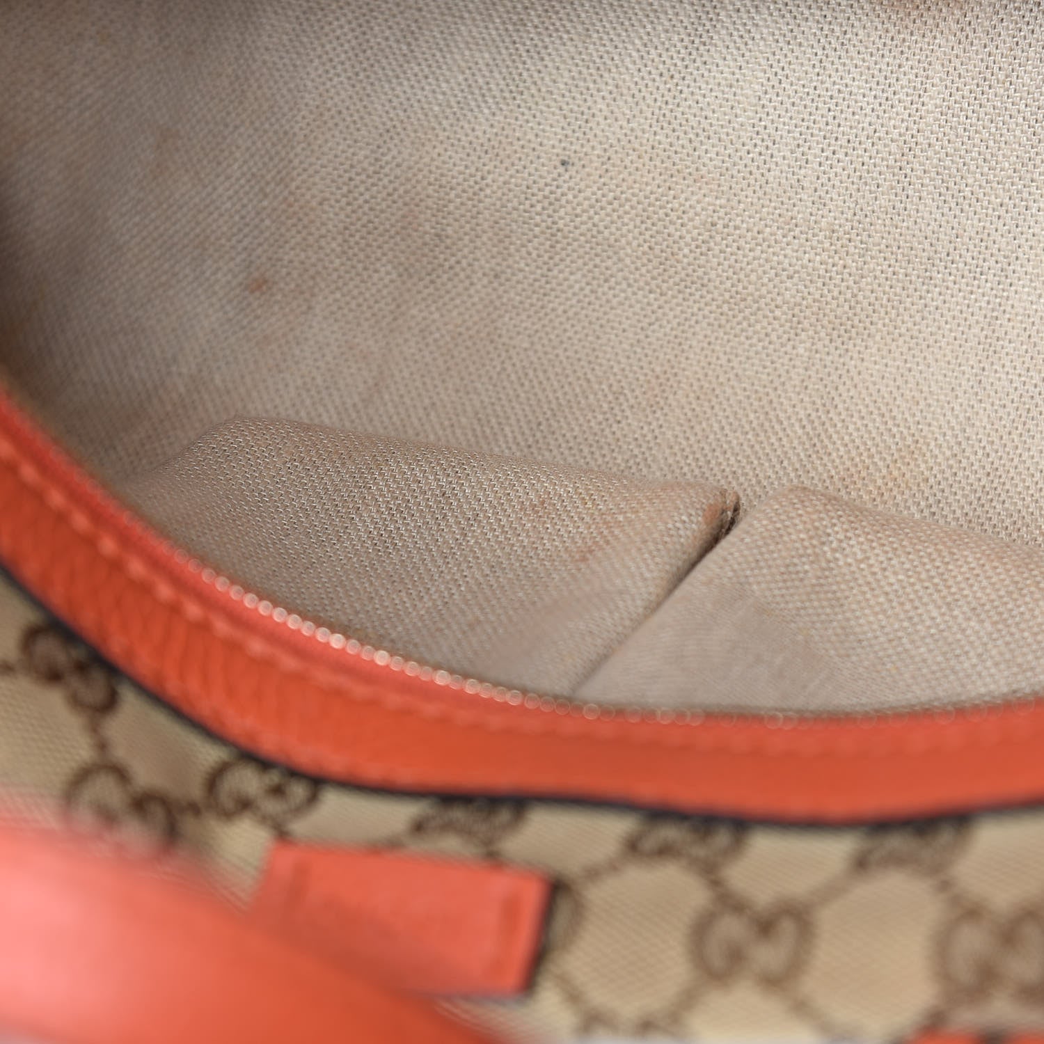 Gucci Monogram Cellarius Calfskin Large Boston Beige Ebony New Dark Orange 14 of 15