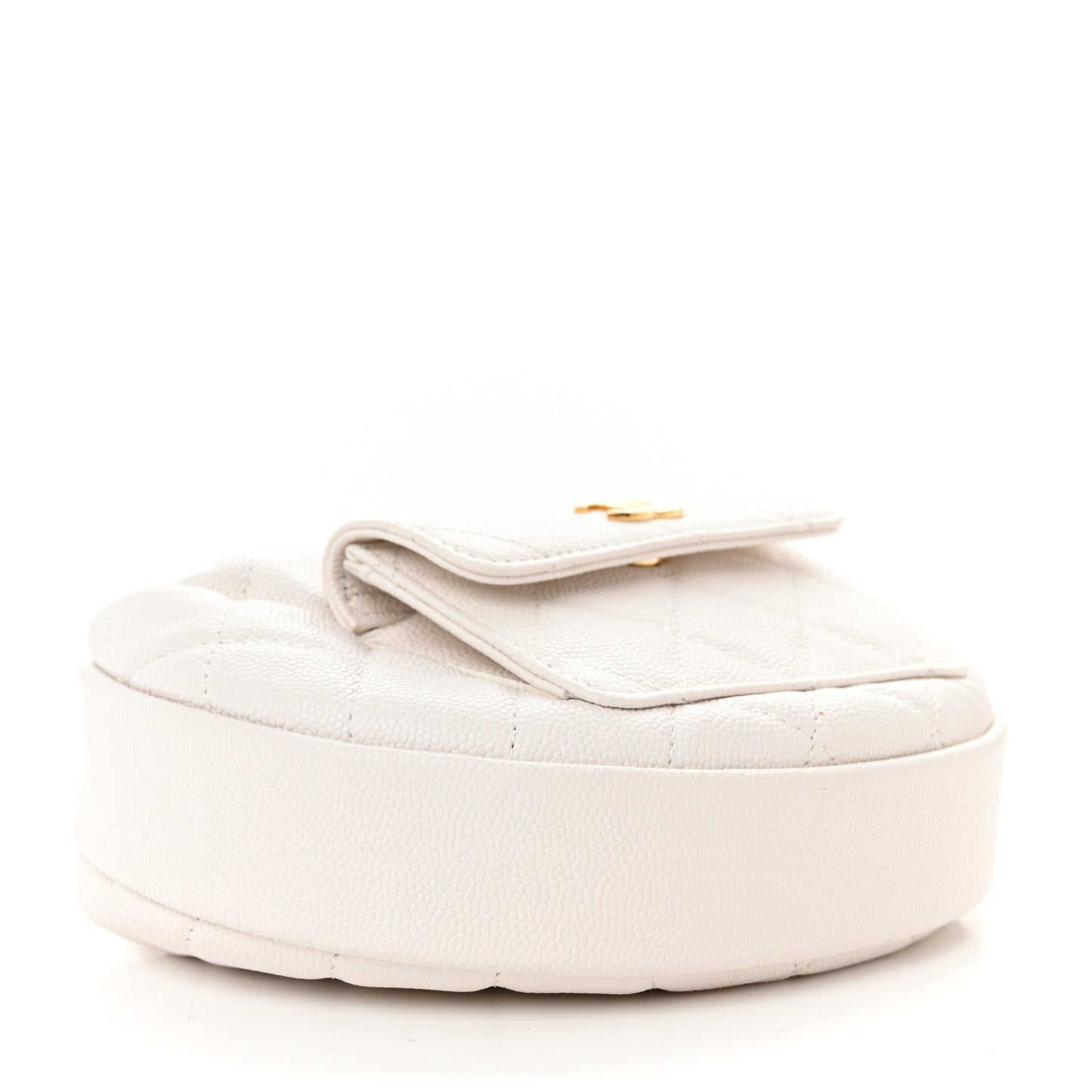 Caviar Quilted Polly Pocket Pouch Hobo White