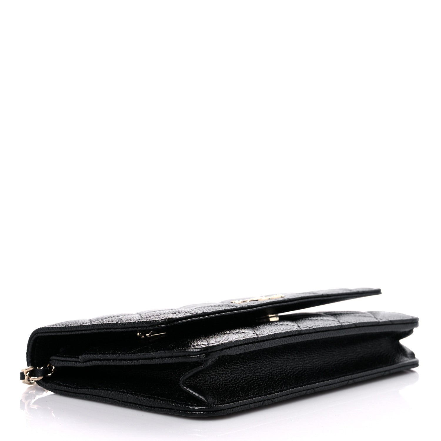Chanel Caviar Quilted Chain CC Wallet On Chain WOC Black 4 of 14