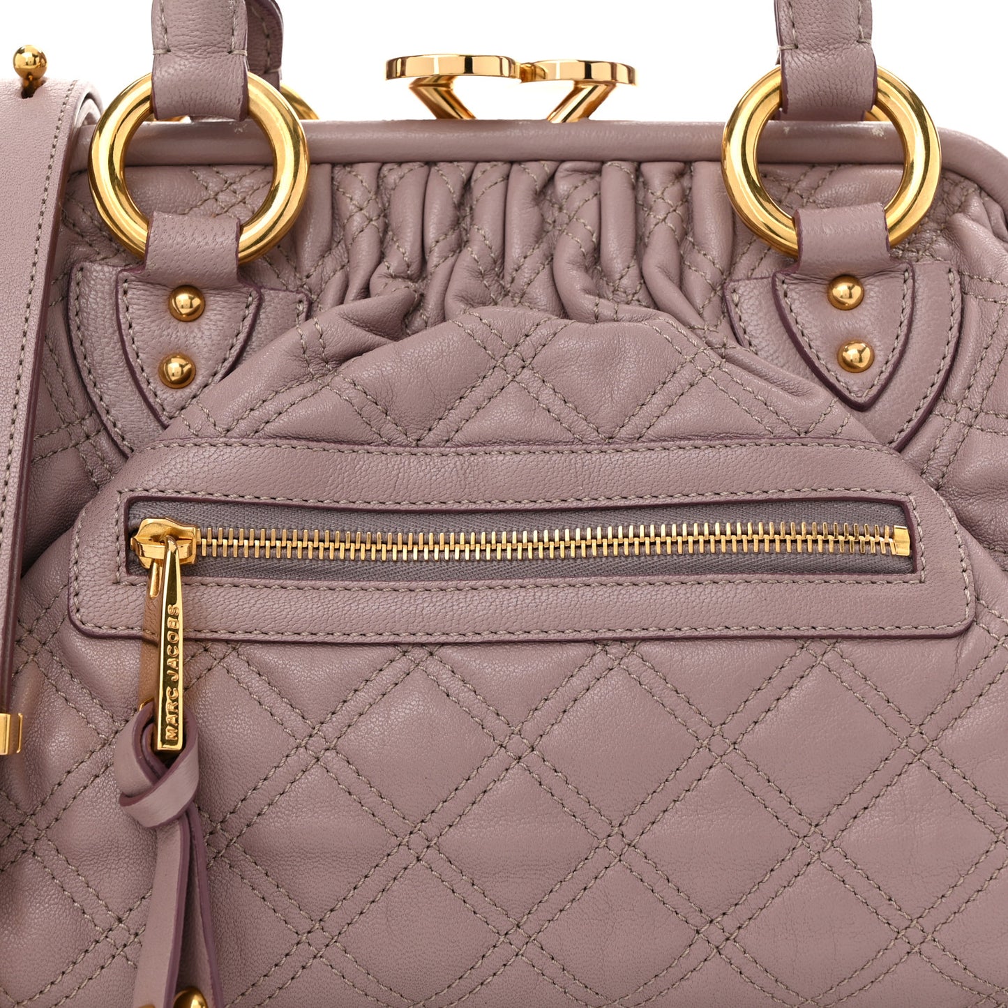 Calfskin Quilted Stam Blush