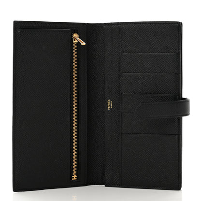 Hermes Epsom Bearn Gusset Wallet Black 5 of 9