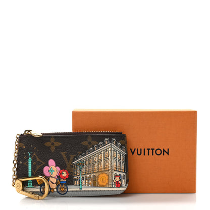 Louis Vuitton Monogram 2022 Christmas Animation Paris Key Pouch Pink 7 of 7