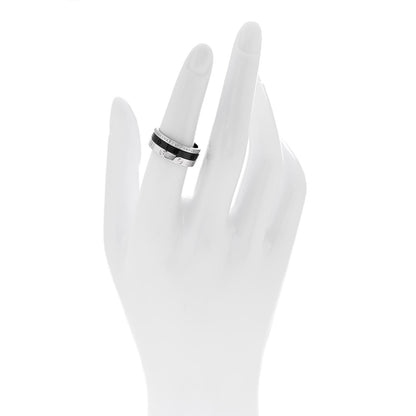 Cartier 18K White Gold Diamond Ceramic LOVE Ring Set 53 6.25 2 of 6