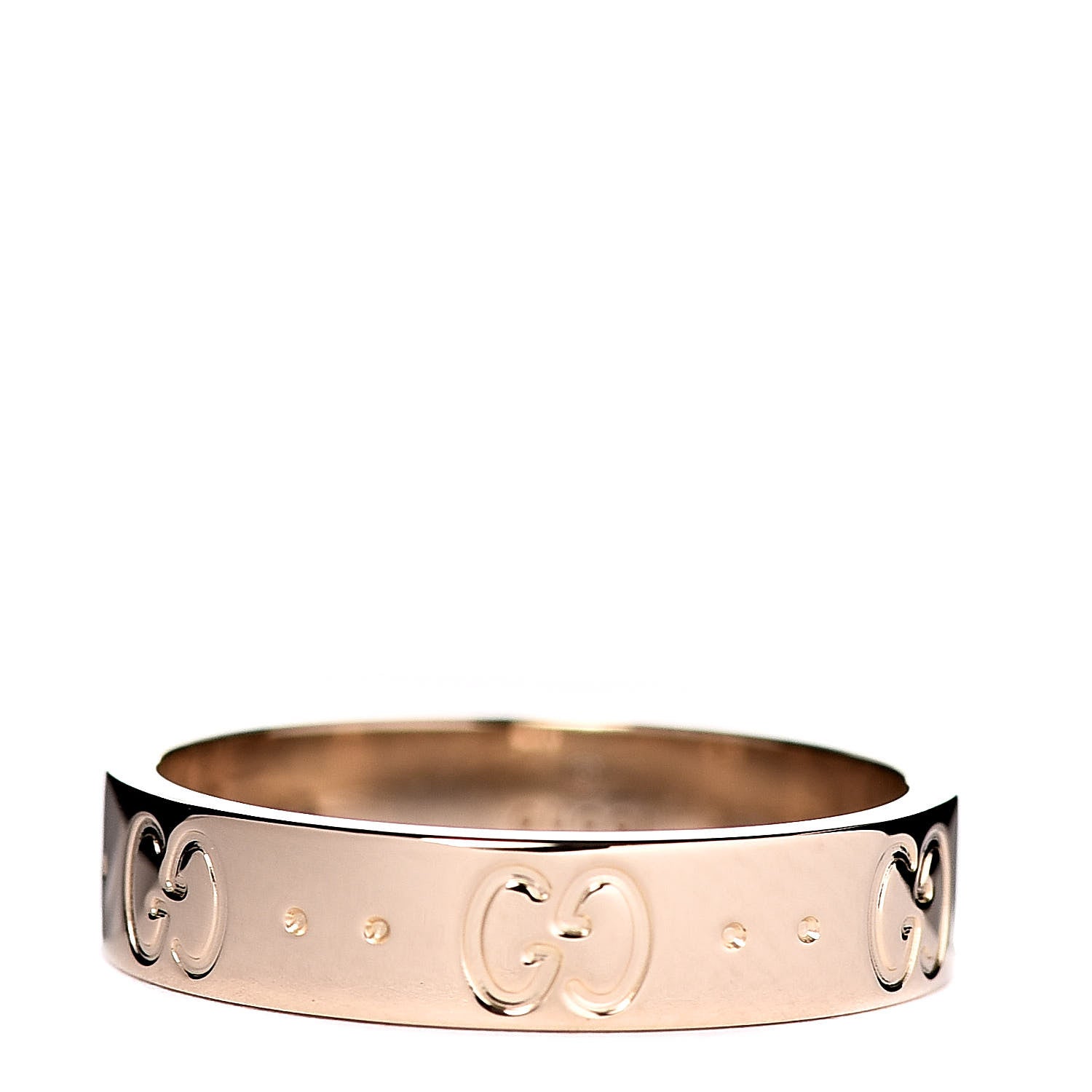 Gucci 18K Yellow Gold 4mm Icon Thin Band Ring 51 5.75 1 of 6