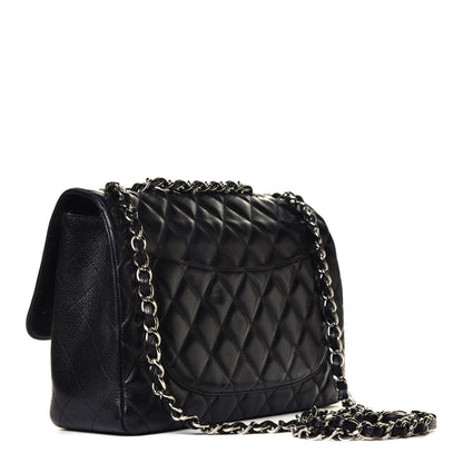 Chanel Caviar Quilted Jumbo Single Flap Black 2 of 5