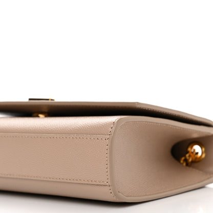 Saint Laurent Grain De Poudre Small Monogram Kate Satchel Dark Beige 10 of 11