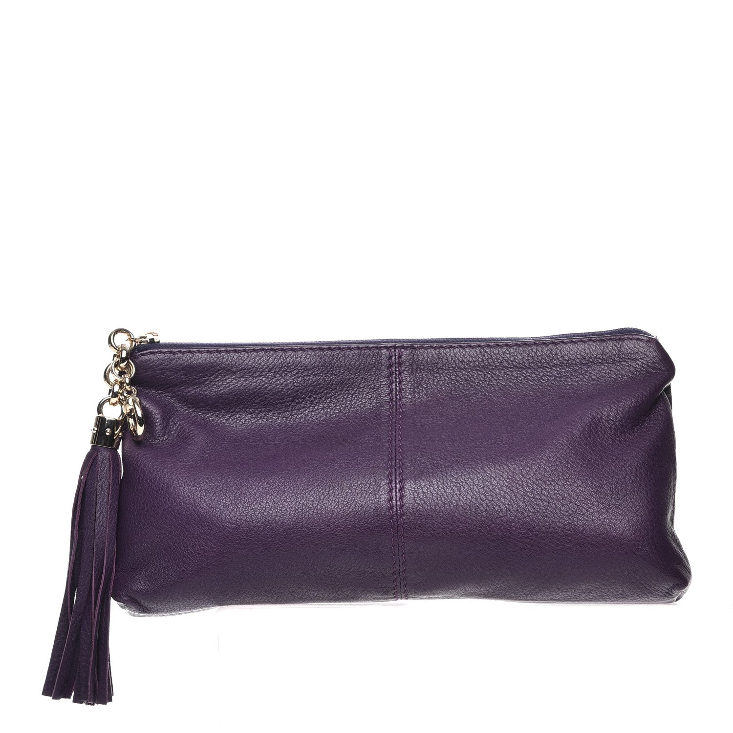 Gucci Deerskin Sienna Small Clutch Purple 1 of 7