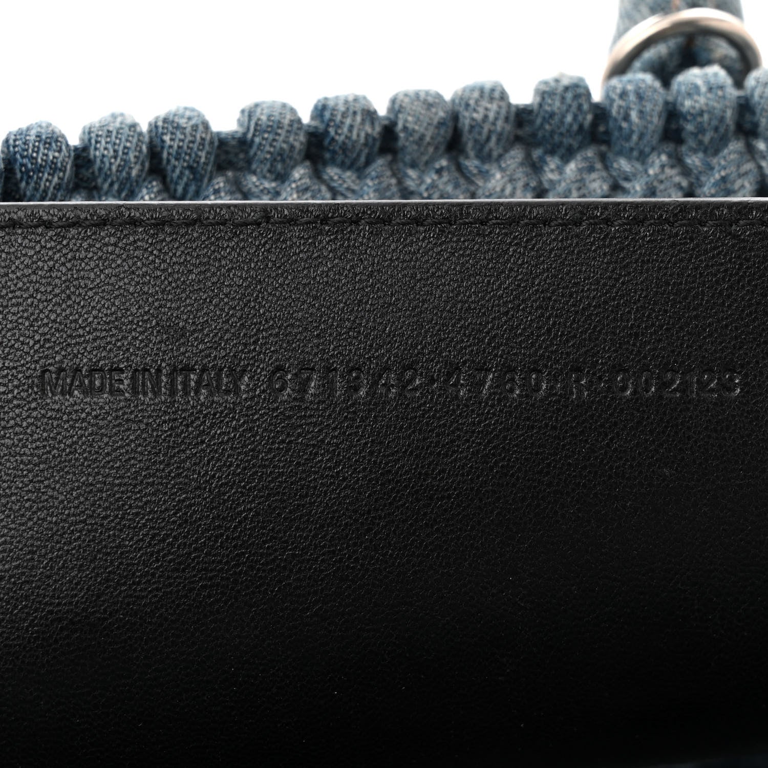 Balenciaga Washed Frayed Denim Braided XS Bistro Basket Blue 7 of 12