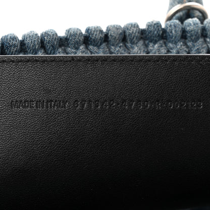 Balenciaga Washed Frayed Denim Braided XS Bistro Basket Blue 7 of 12