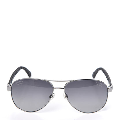 Chanel Aviator Polarized Sunglasses 4204-Q Black 2 of 8