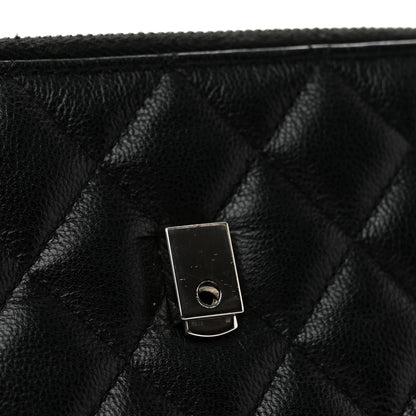Chanel Grained Calfskin Quilted CC Box Clutch With Chain Black 12 of 12