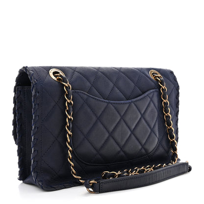 Chanel Iridescent Calfskin Small Happy Stitch Flap Navy 3 of 10